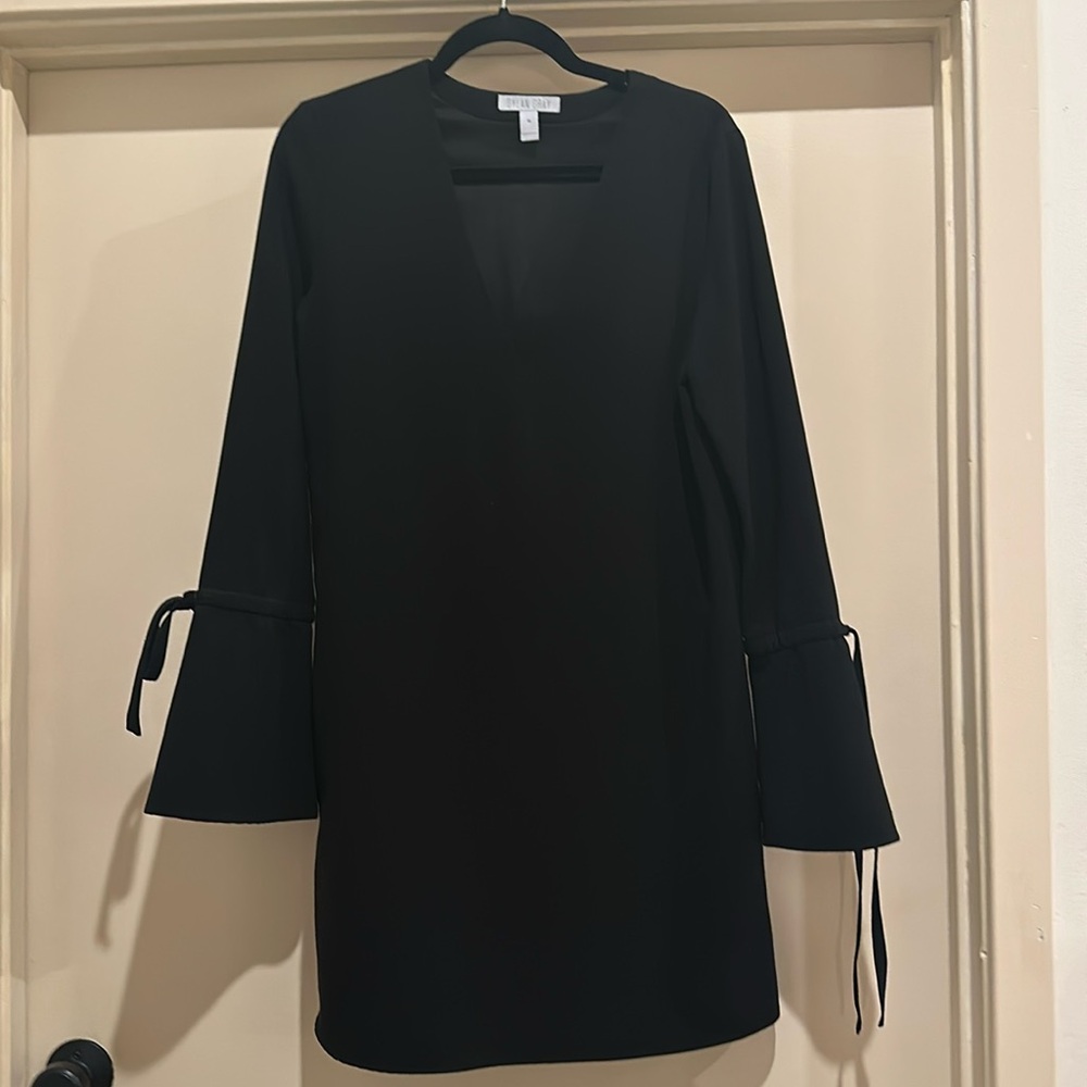 Black dress from Nordstrom with bell sleeve detail